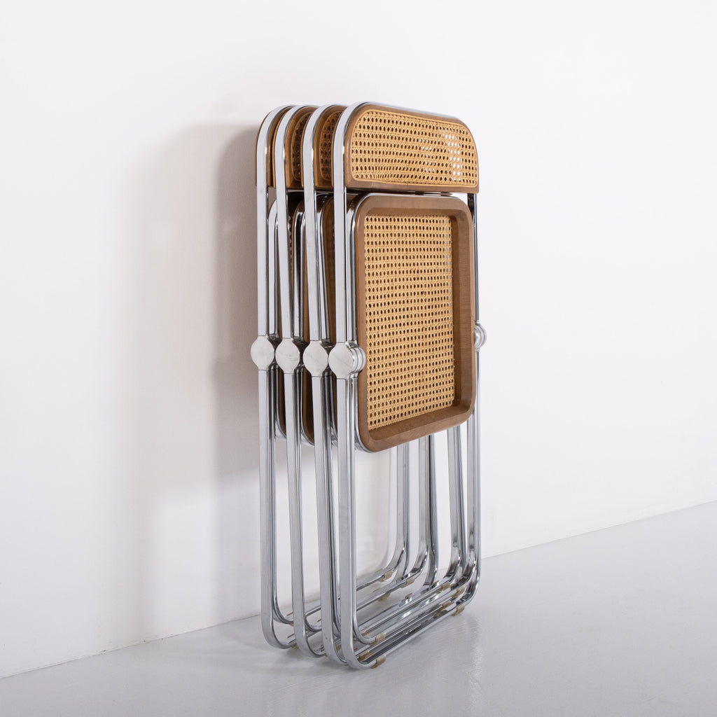 Ensemble de 4 chaises Plia Cané – G. Piretti Anonima Castelli